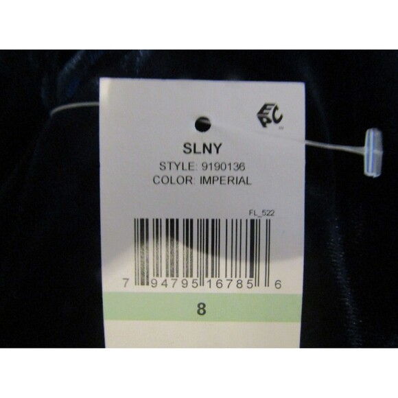 S.L. Fashions NWT Long Flutter Sleeve V Neck Dress Beaded Waist Womens Size 8 - Picture 10 of 10